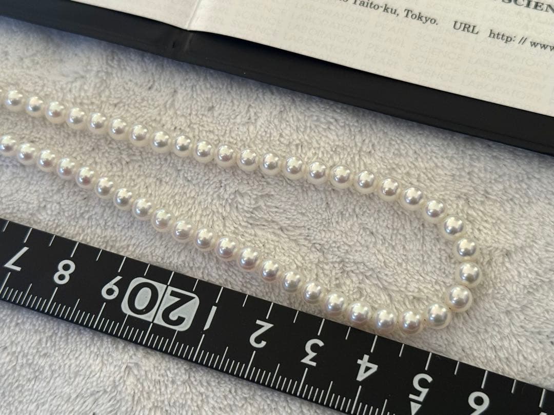 ミ*ル様 高品質美品最強照りオーロラロゼアコヤ真珠ベビーパールネックレス4.5-