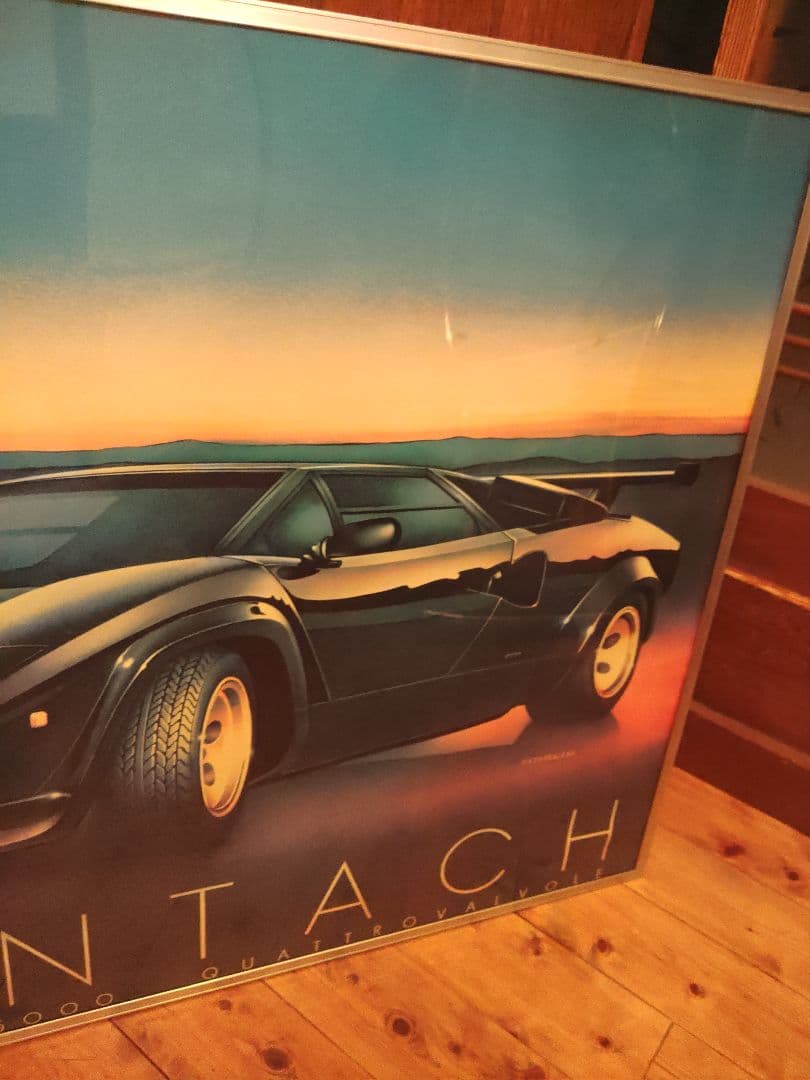 激レア　ランボルギーニ　カウンタック　ポスター　額　スーパーカー　レトロ　希少