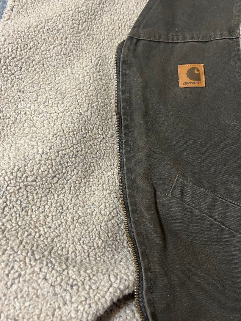 Carhartt メンズ ダウンベスト & ダンガリーパンツ セット