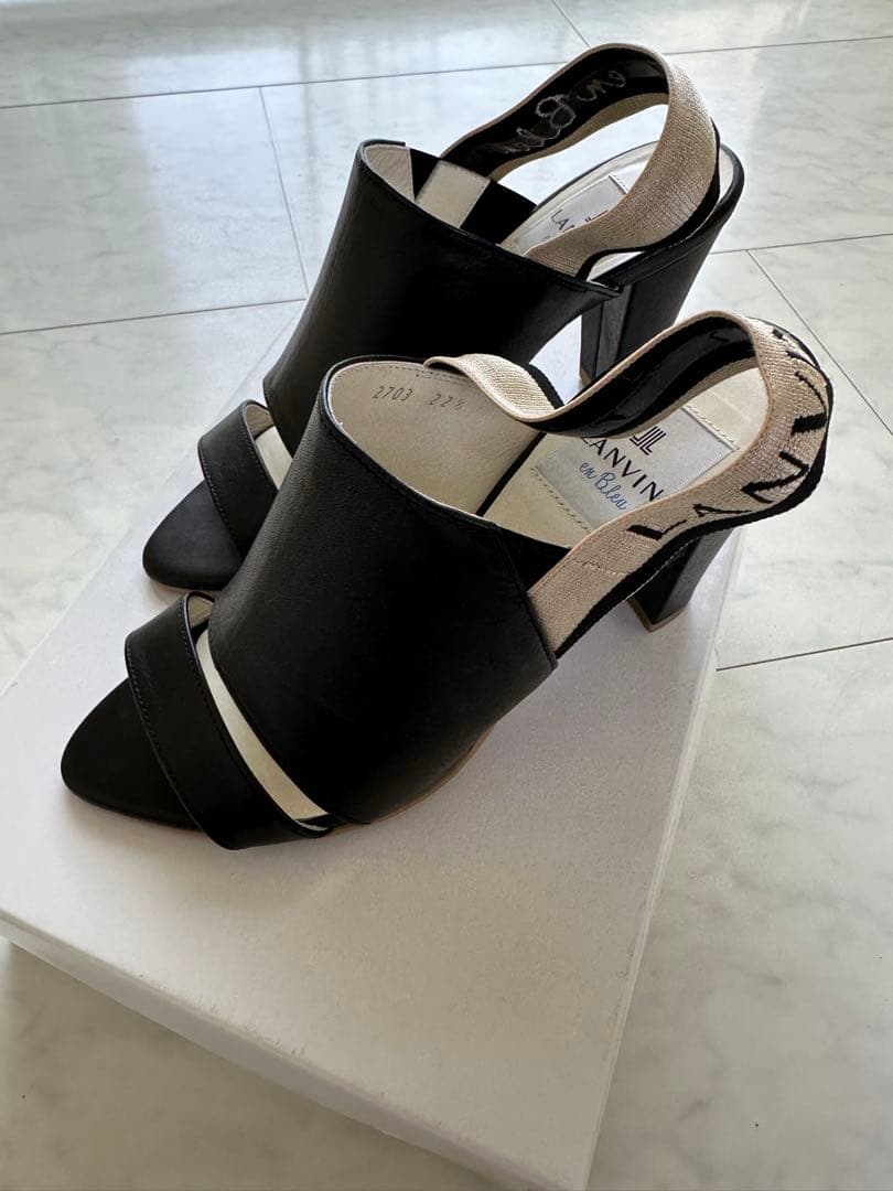 LANVIN ハイヒールサンダル ブラック