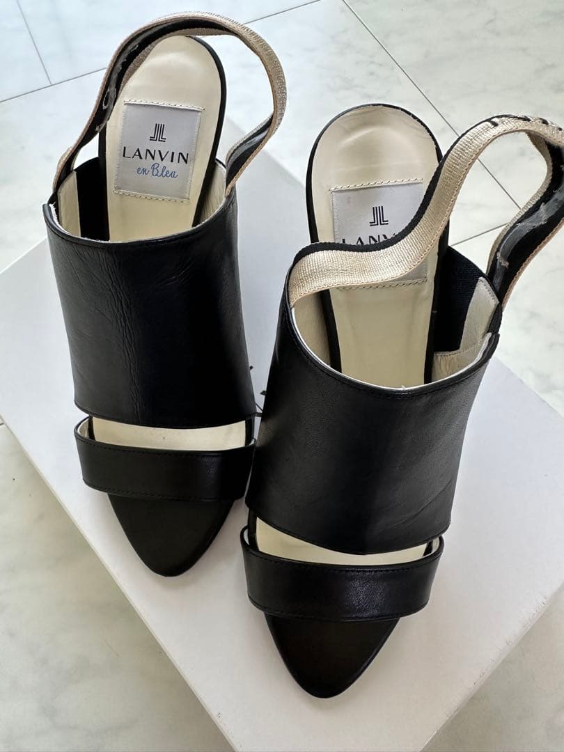 LANVIN ハイヒールサンダル ブラック