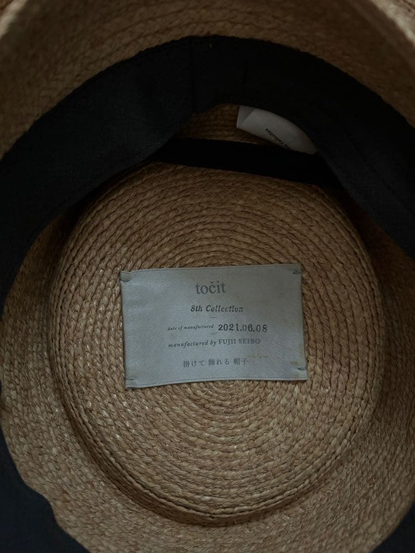 tocit 麦わら帽子 リボン付き