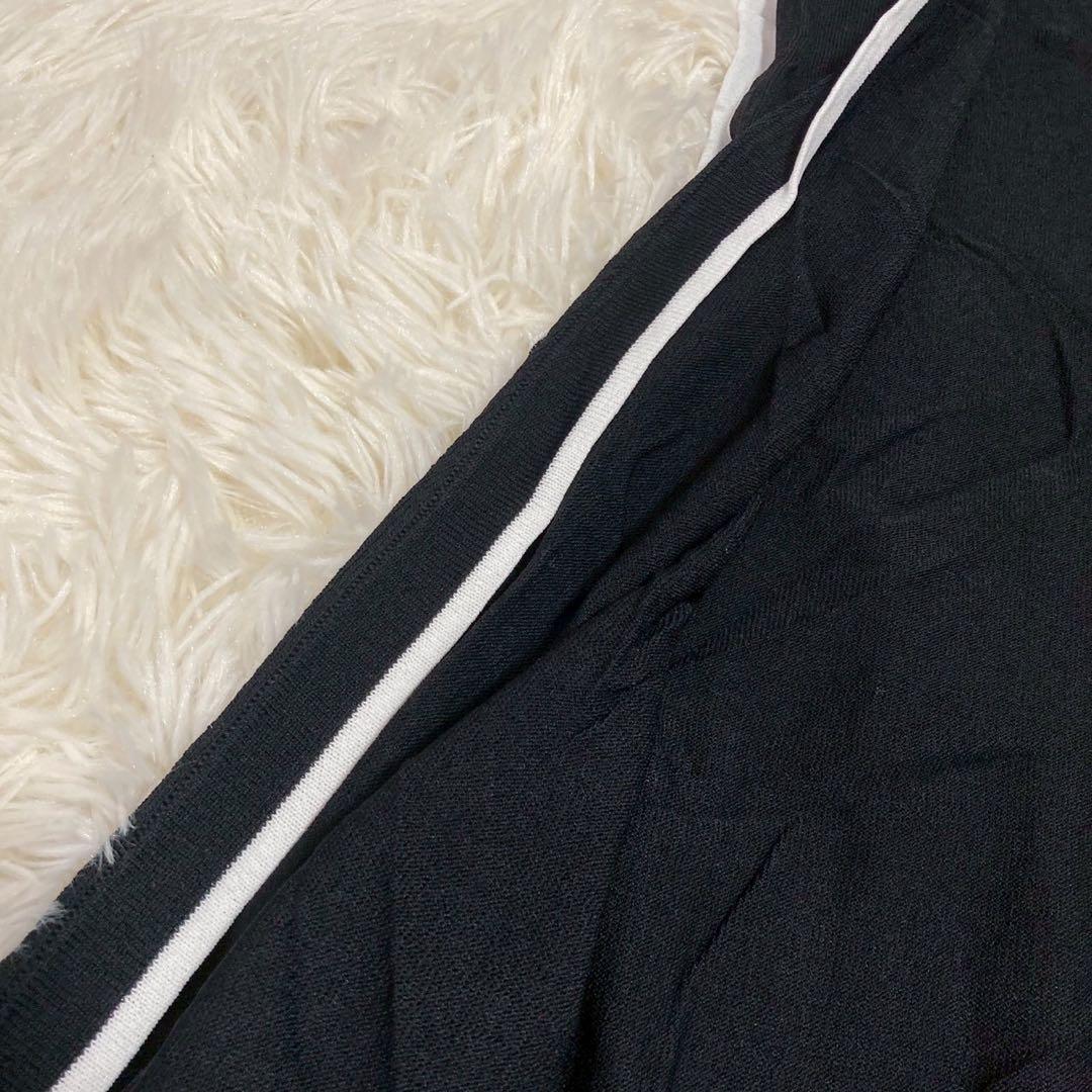 pierre cardin ロングジレ ブラック M 羽織り 重ね着 着回し