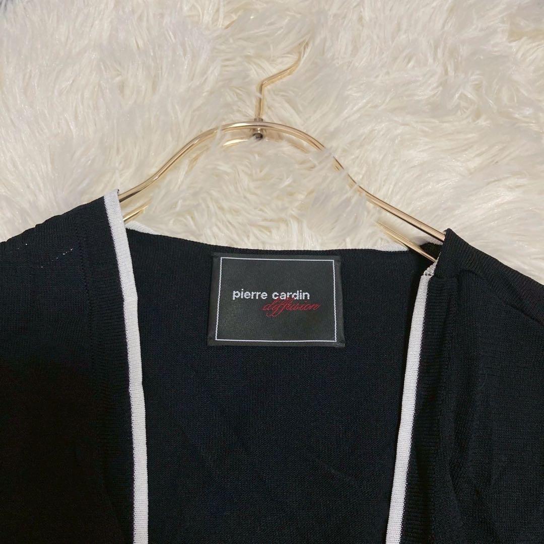 pierre cardin ロングジレ ブラック M 羽織り 重ね着 着回し