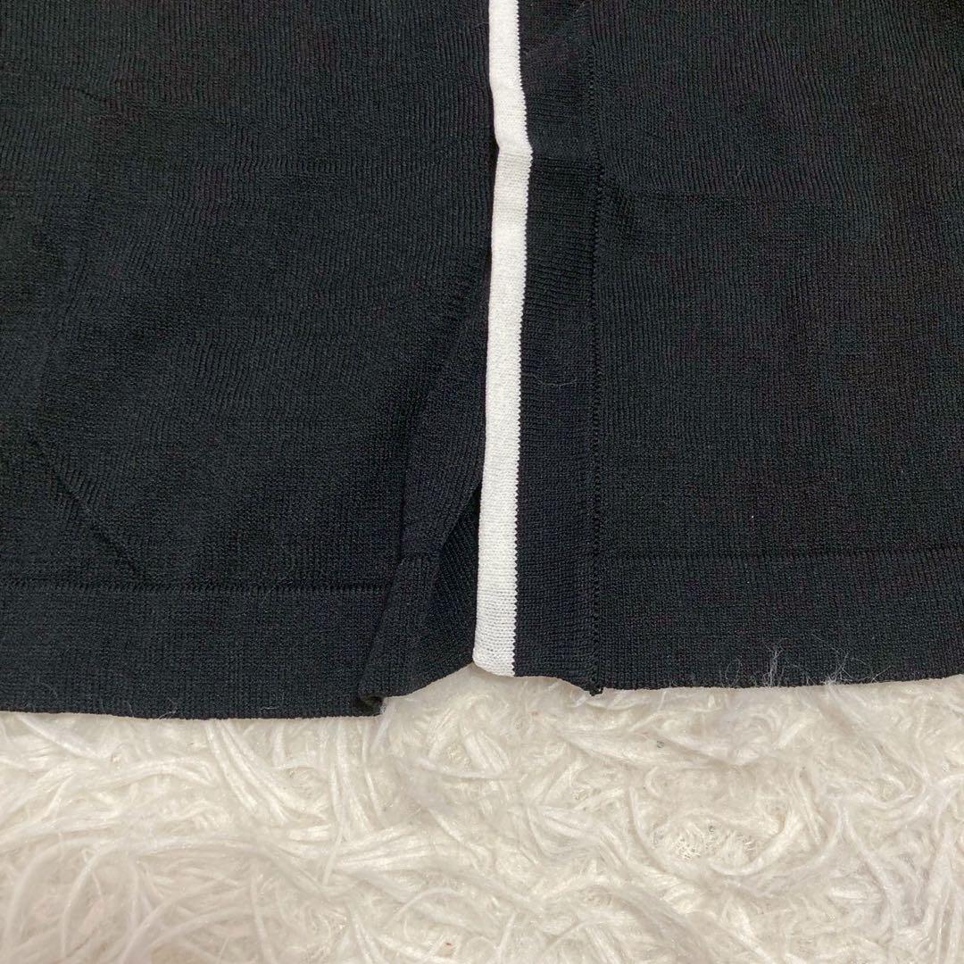 pierre cardin ロングジレ ブラック M 羽織り 重ね着 着回し