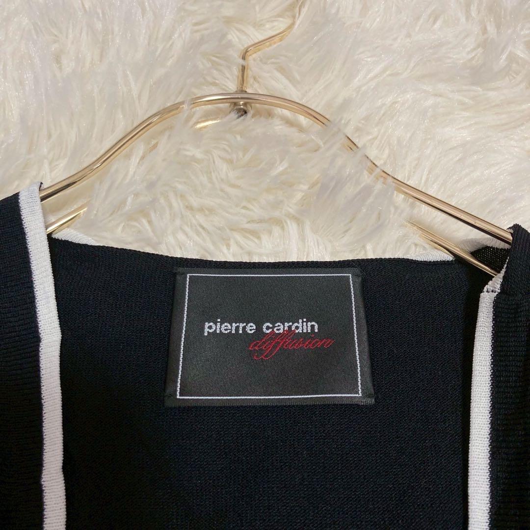 pierre cardin ロングジレ ブラック M 羽織り 重ね着 着回し