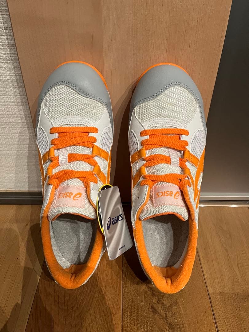 【新品】asics GELシリーズ 安全靴 ホワイト×オレンジ×グレー
