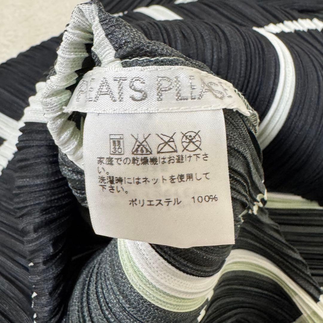 極美品✨PLEATS PLEASE チュニック　長袖　黒　白　Lサイズ