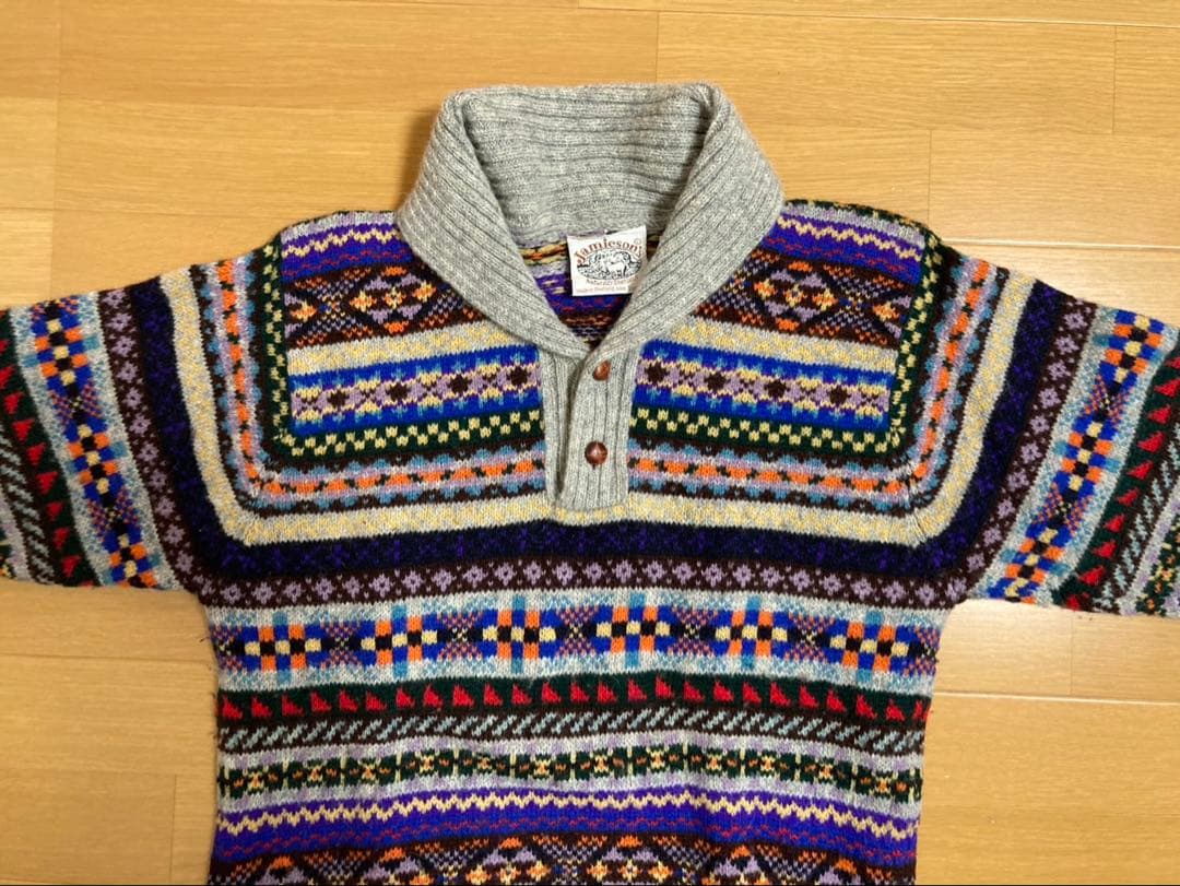 Jamieson's フェアアイル柄 セーター Lサイズ