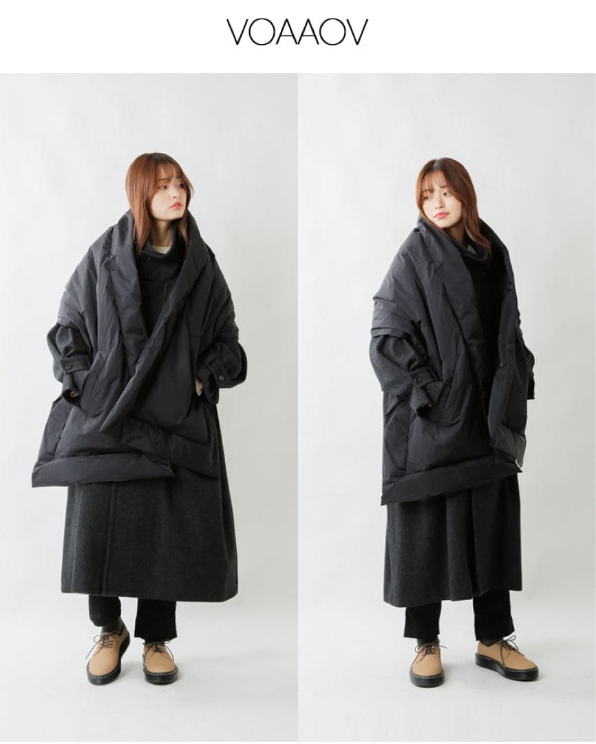 【希少】 VOAAOV ビッグダウンストール ブラック