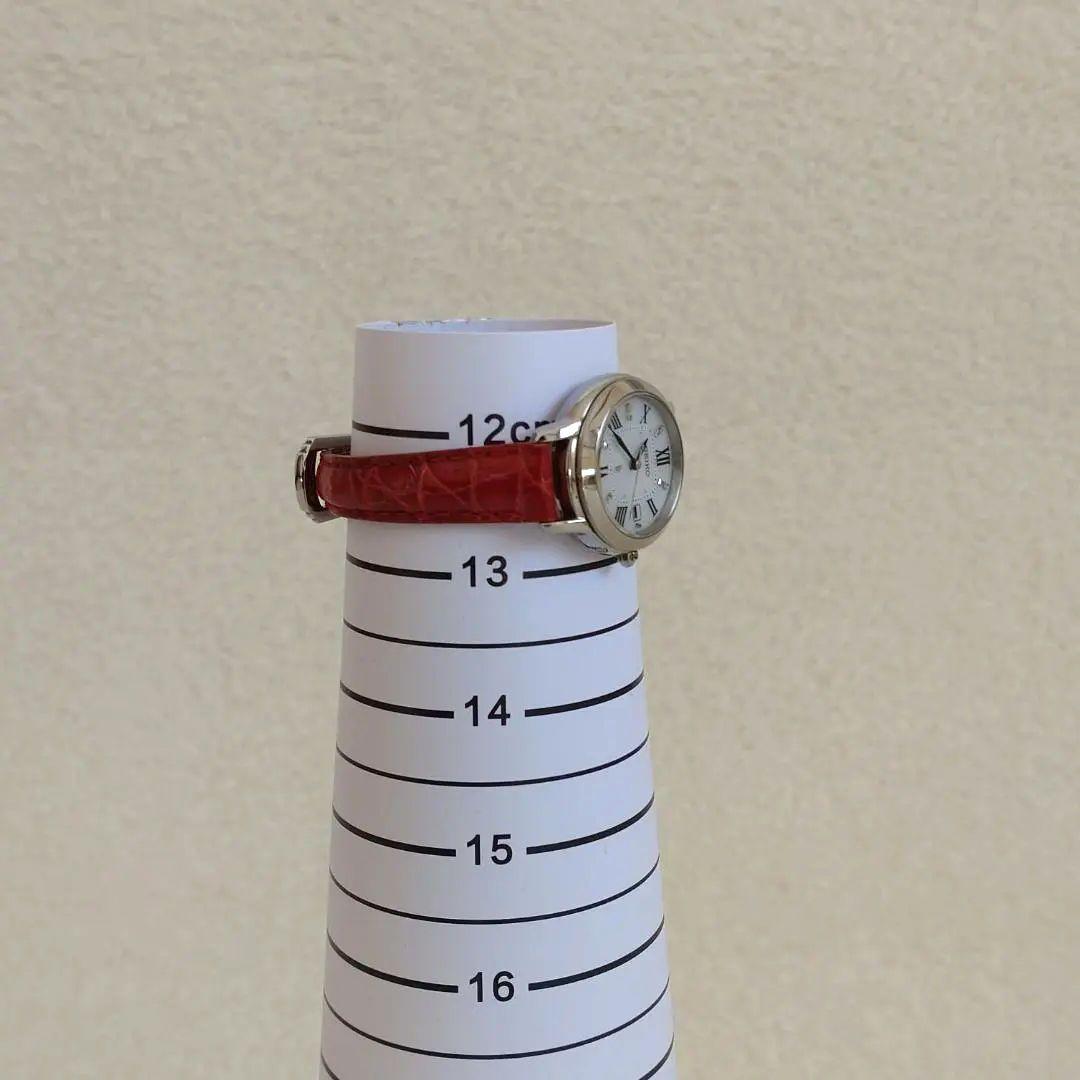 稼働 SEIKO ルキア レディース 腕時計 電波ソーラー 1Pダイヤ チタン