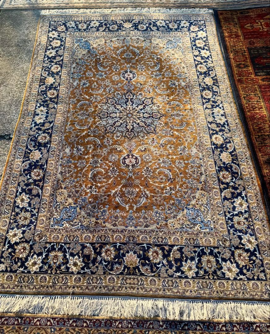 イラン 高級ペルシャ絨毯 大判248×155cm 手織り シルクウール