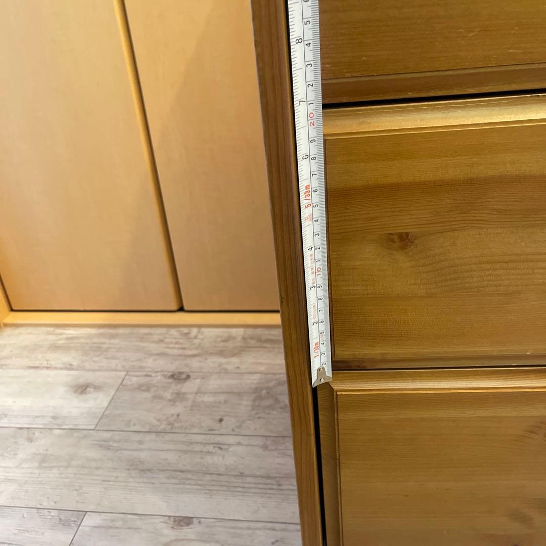 木製シンプルチェスト 4段　北欧家具　天然木