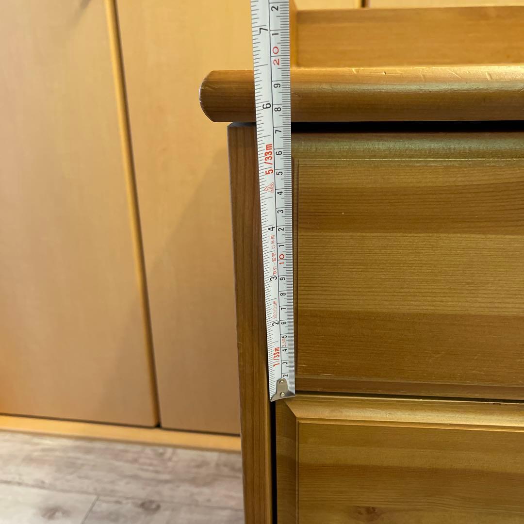 木製シンプルチェスト 4段　北欧家具　天然木