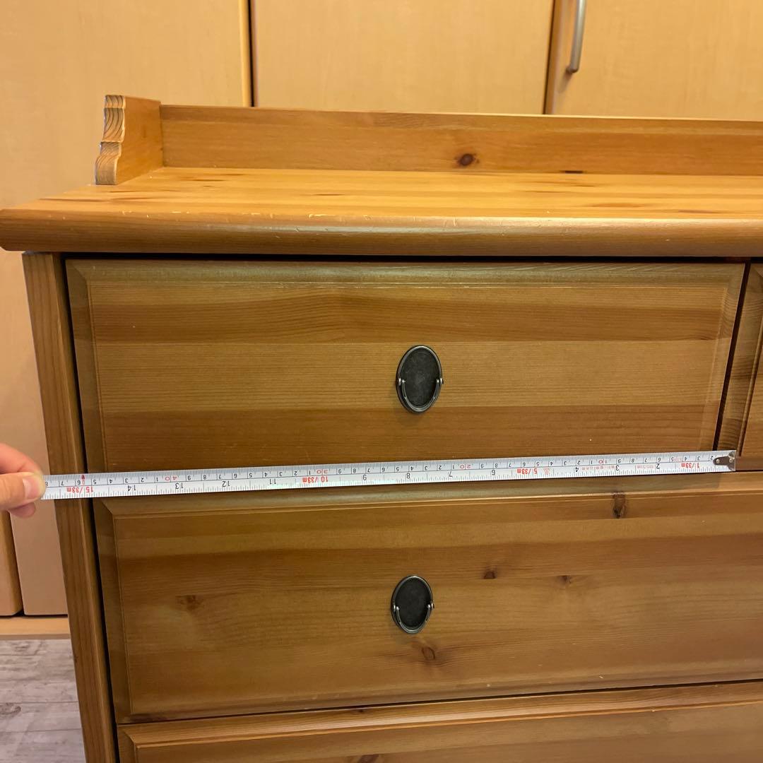 木製シンプルチェスト 4段　北欧家具　天然木