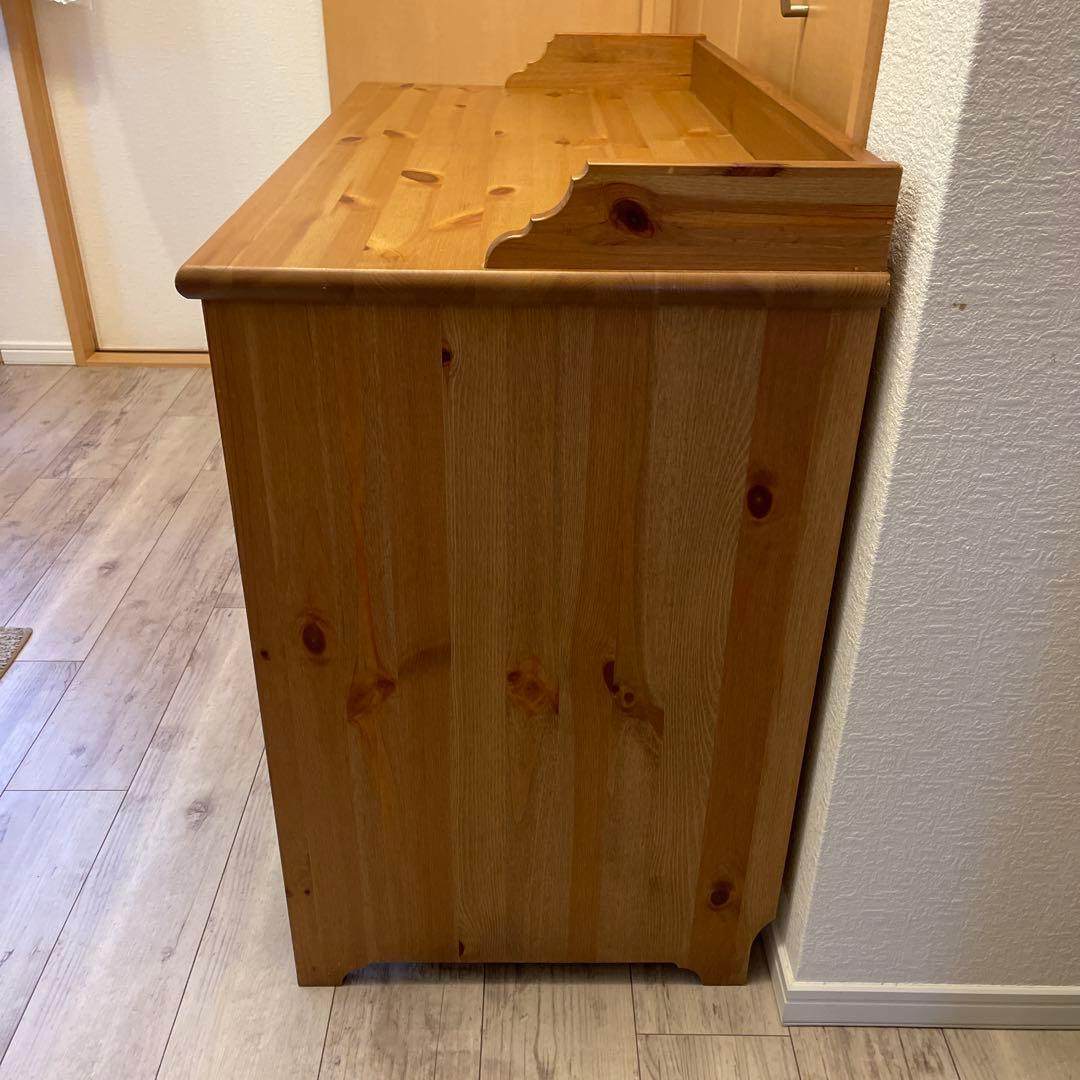 木製シンプルチェスト 4段　北欧家具　天然木