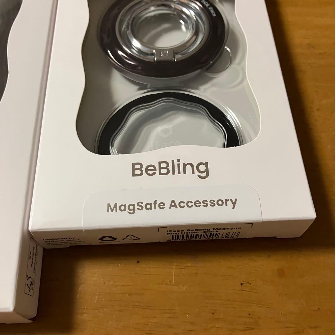 ブラックiFace BeBling for iPhone 16 + リングセット