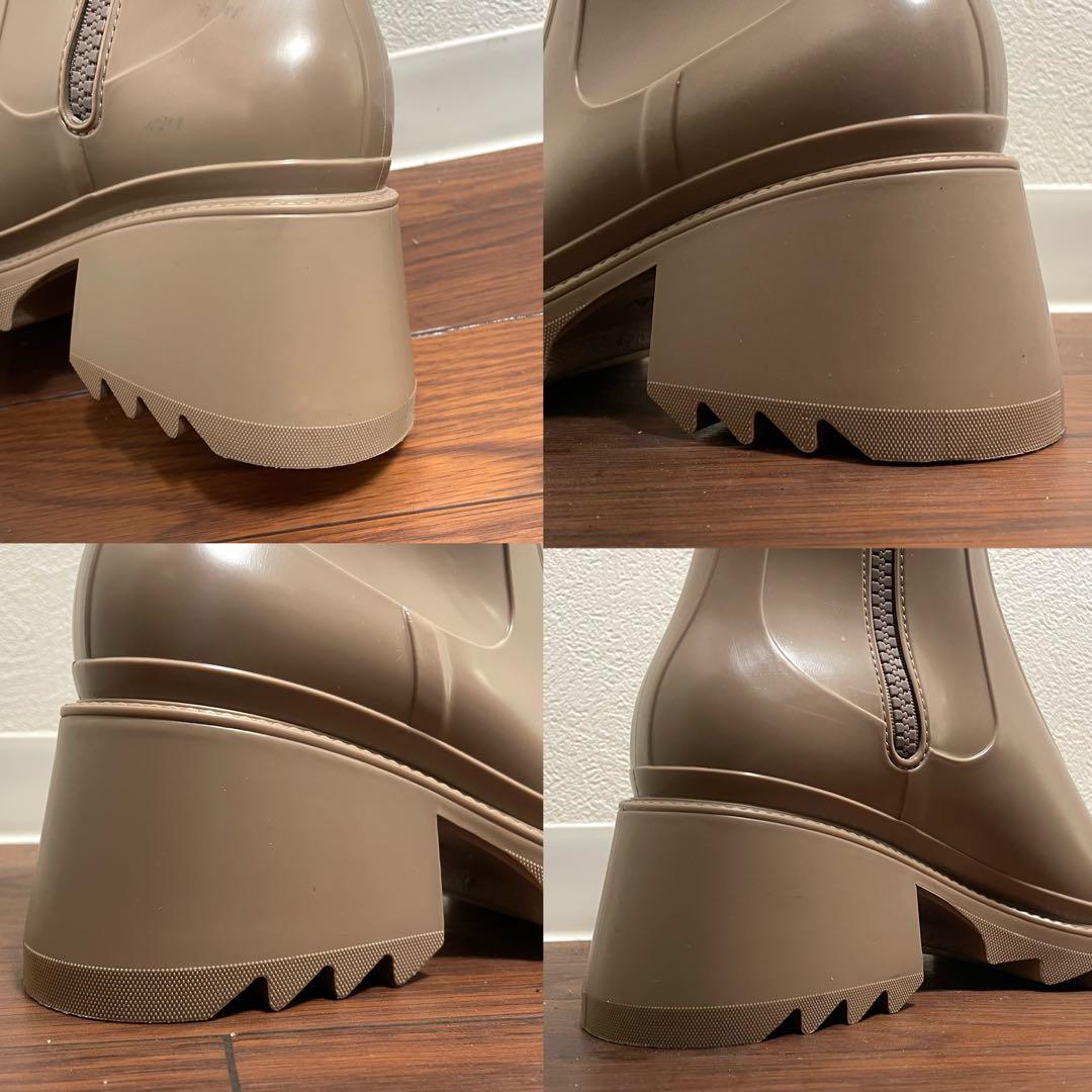 美品クロエ CHLOE BETTY ベティ レインブーツ 長靴 ラバー ベージュ