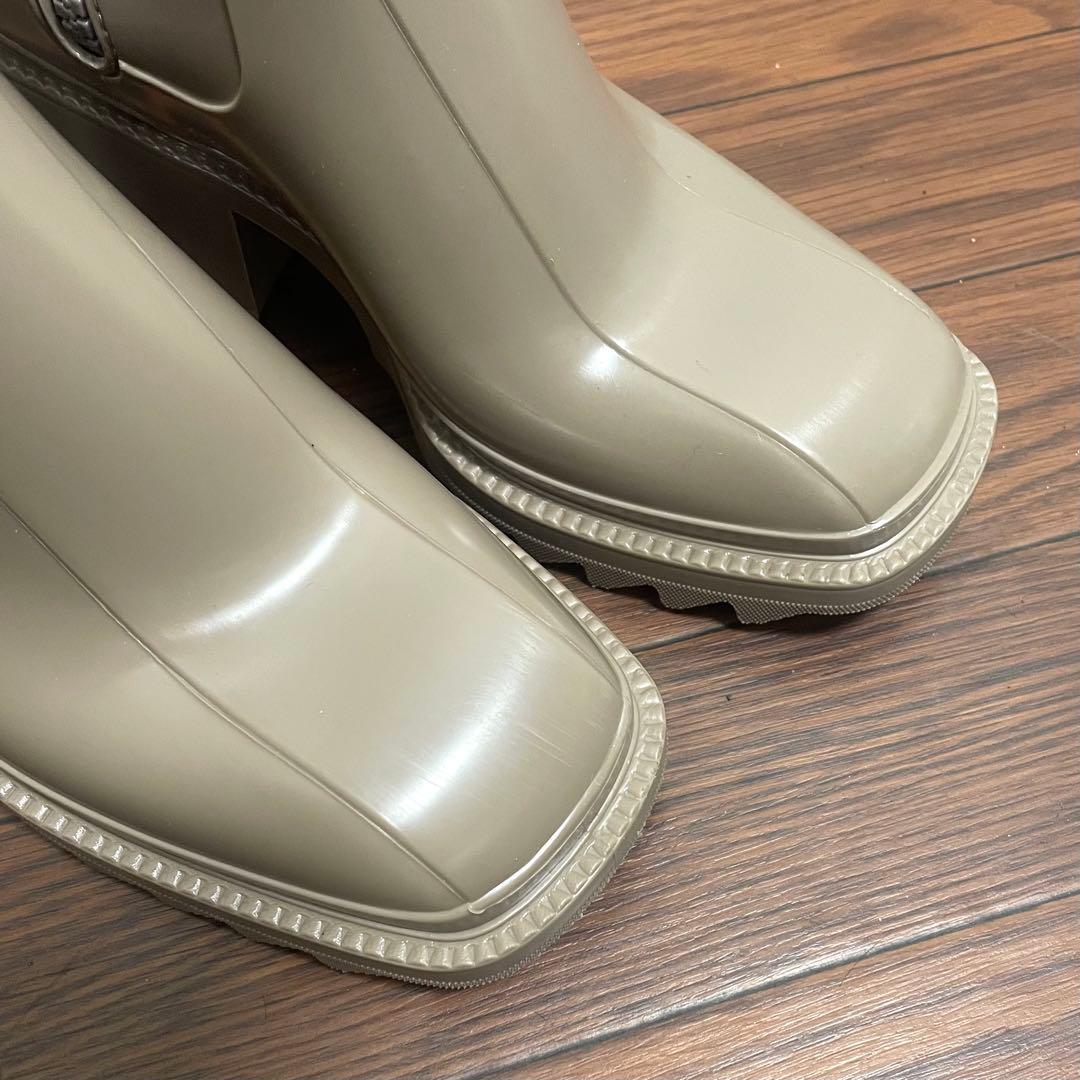 美品クロエ CHLOE BETTY ベティ レインブーツ 長靴 ラバー ベージュ