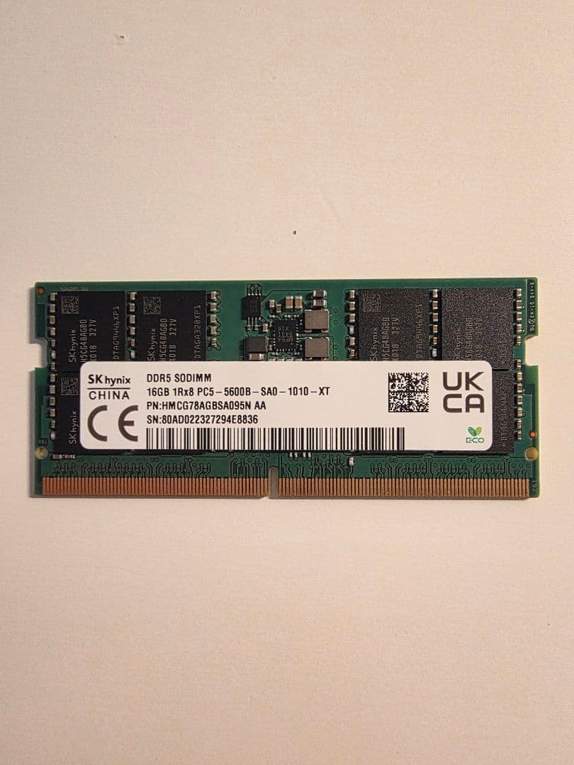 SK hynix 16GB DDR5 SO-DIMM メモリー 5600