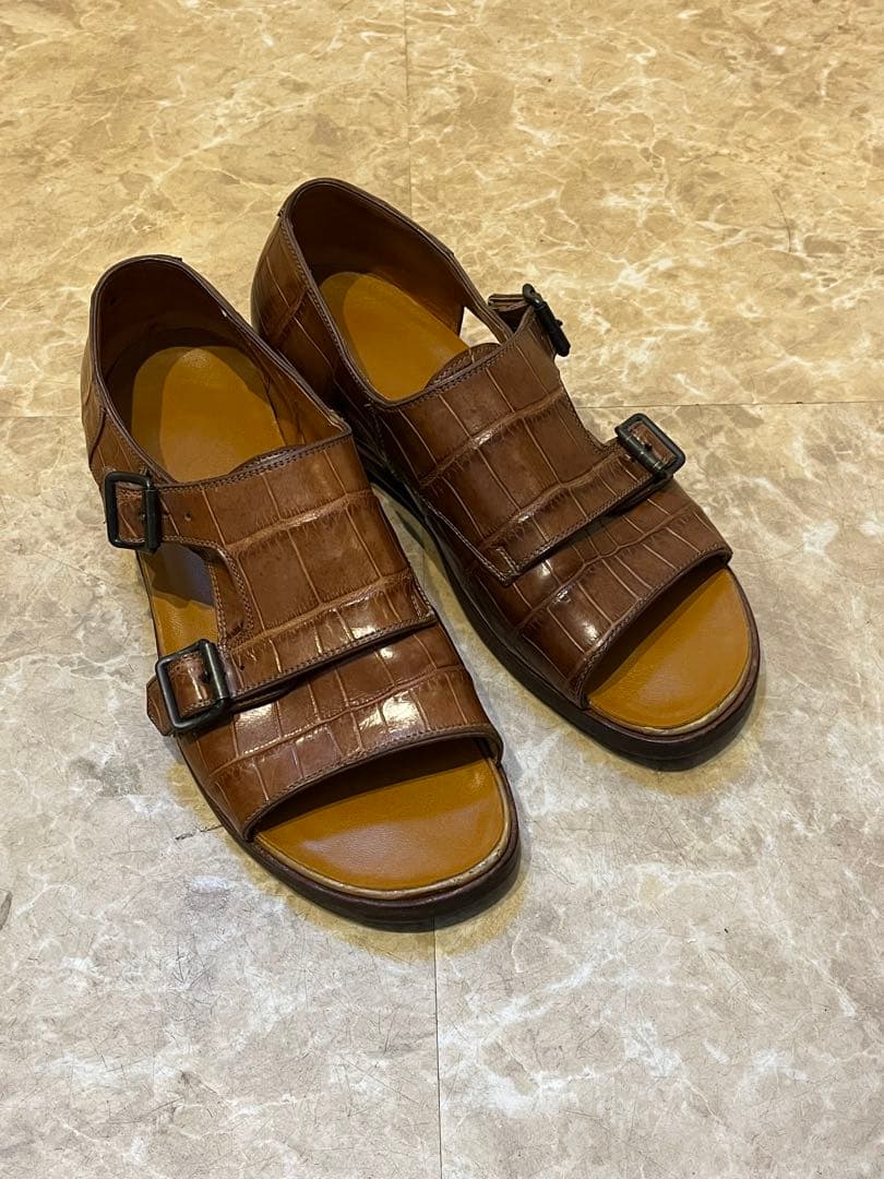 F.LLL Giacometti ジャコメッティ　グルカサンダル　クロコダイル