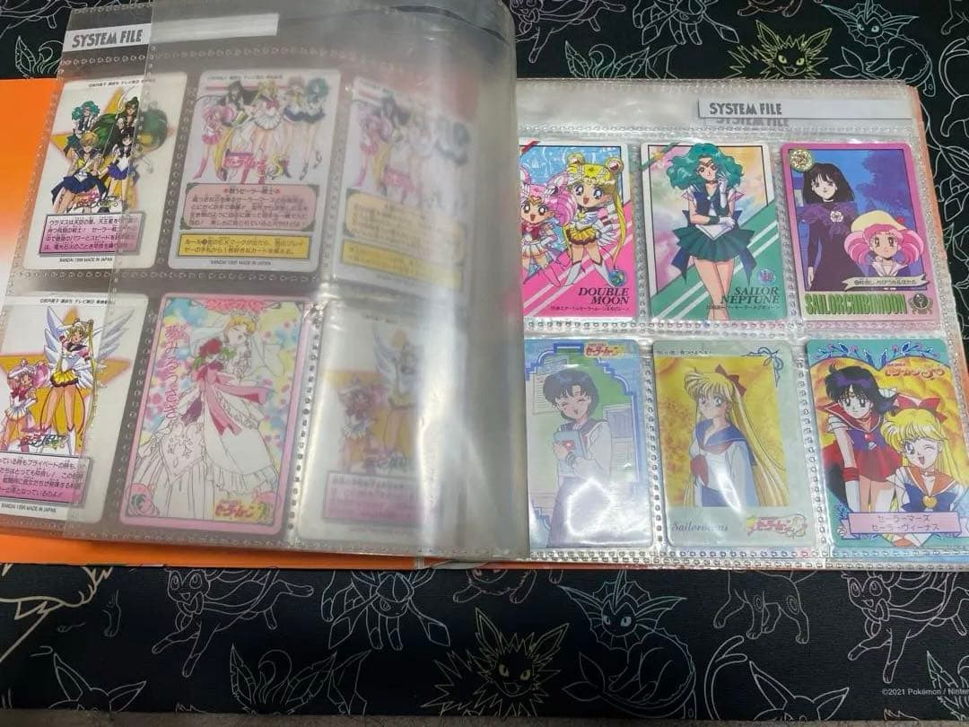 セーラームーン ファイル　ジャンボカード4枚　キラカード4枚　ノーマル一式