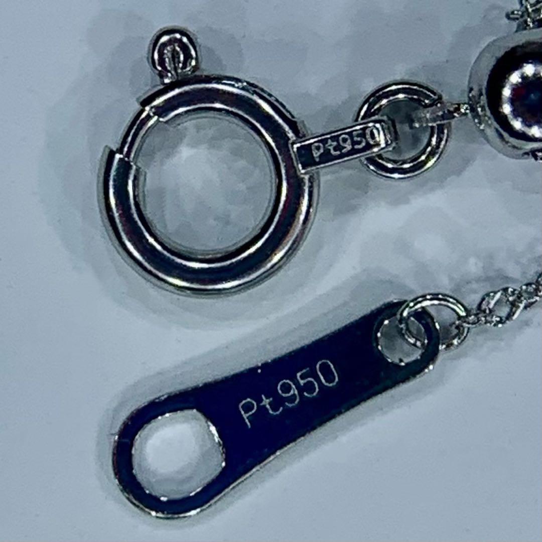 未使用☆Pt950 スクリューチェーンネックレス 日本製 プラチナ 白金 白銀色