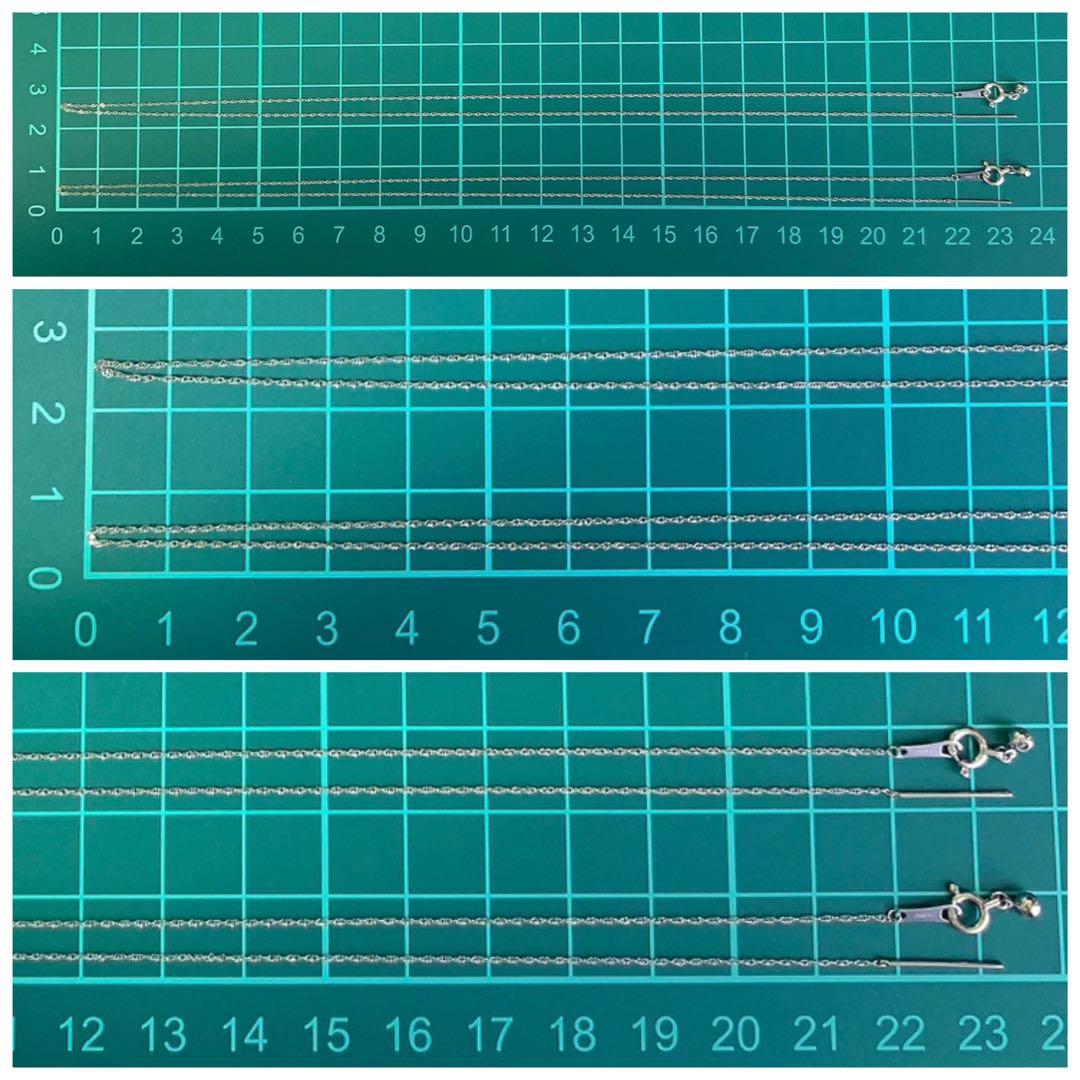 未使用☆Pt950 スクリューチェーンネックレス 日本製 プラチナ 白金 白銀色