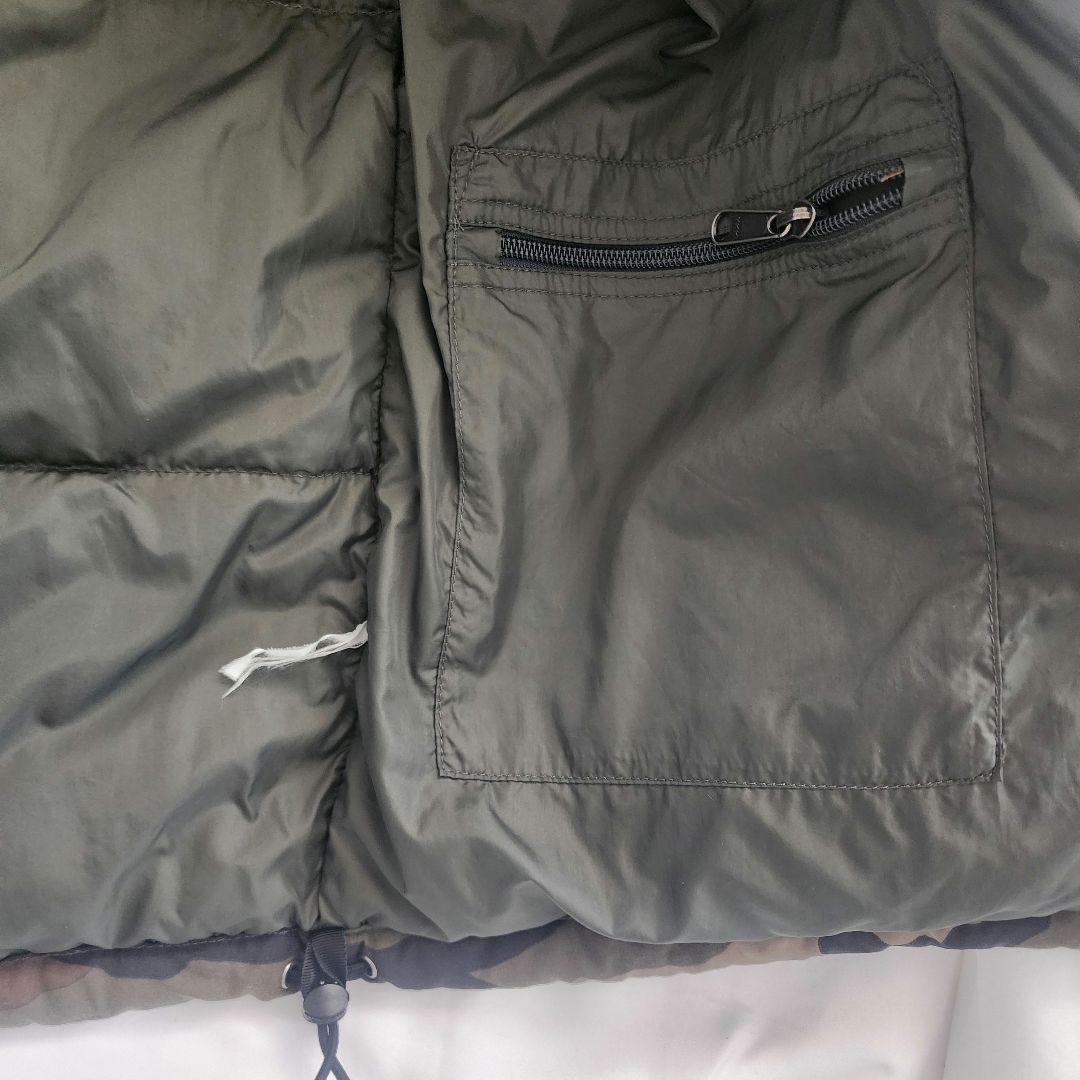 ノースフェイス ヌプシ ダウンベスト 迷彩 カモフラ センターロゴ 刺繍