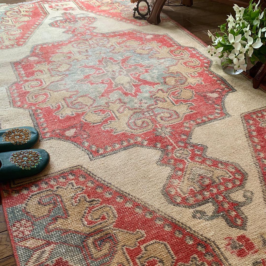 リリー　プロフ必読^ - ^様　アヴァノスラグ　トルコヴィンテージラグ