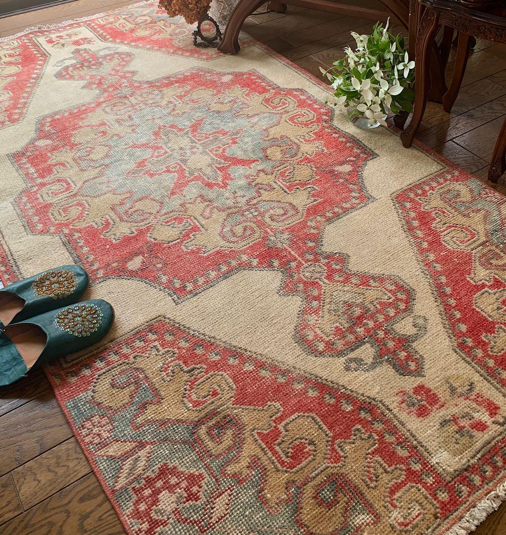 リリー　プロフ必読^ - ^様　アヴァノスラグ　トルコヴィンテージラグ