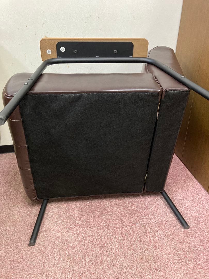 傷・汚れに強い合成皮革 1人用ソファ (Nシールド ステイン2KD DBR)