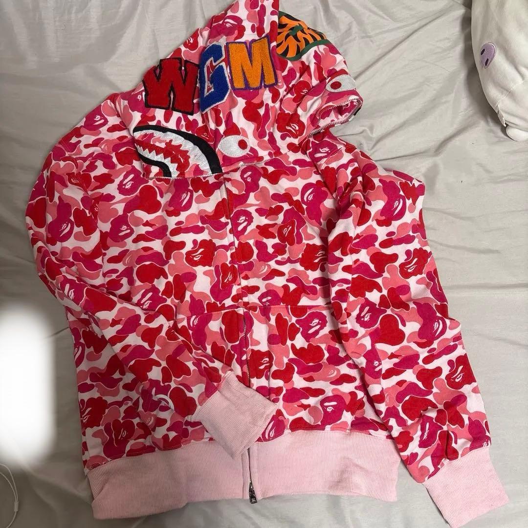 A Bathing Ape BAPE パーカー ピンクLサイズ