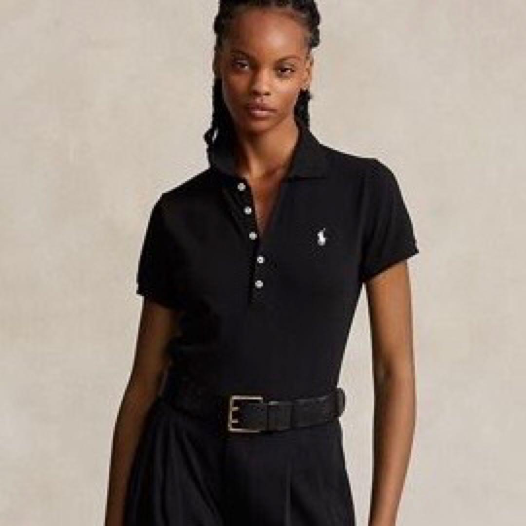 ꧁新 品꧂ POLO RALPH LAUREN ポロスリムフィットストレッチ黒M