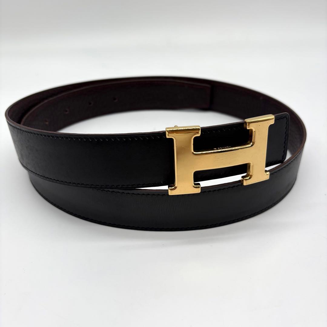 【極美品】エルメス ベルトバックル コンスタンス　リバーシブルベルト ⬜︎R 90