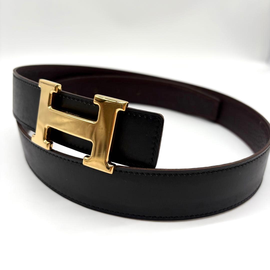 【極美品】エルメス ベルトバックル コンスタンス　リバーシブルベルト ⬜︎R 90