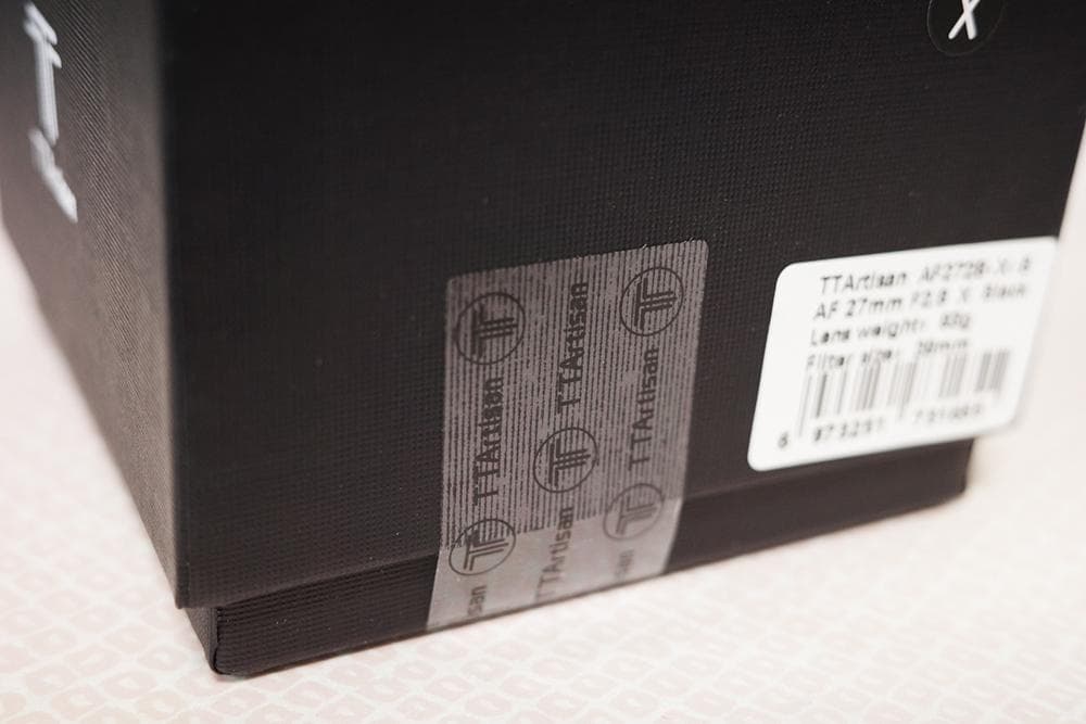 訳あり新品 TTArtisan AF 27mm F2.8 Xマウント ブラック