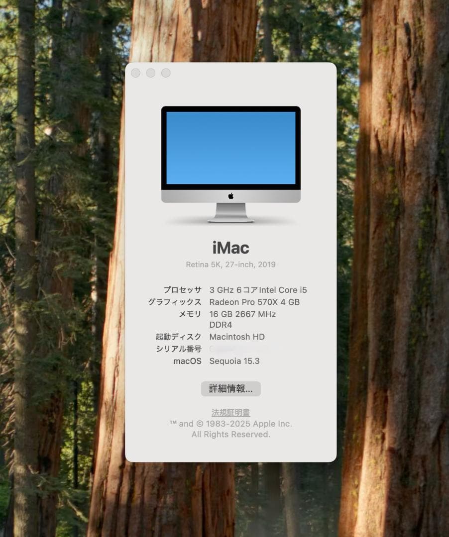 iMac Retina 5K27インチ2019 16GB/1TB 美品