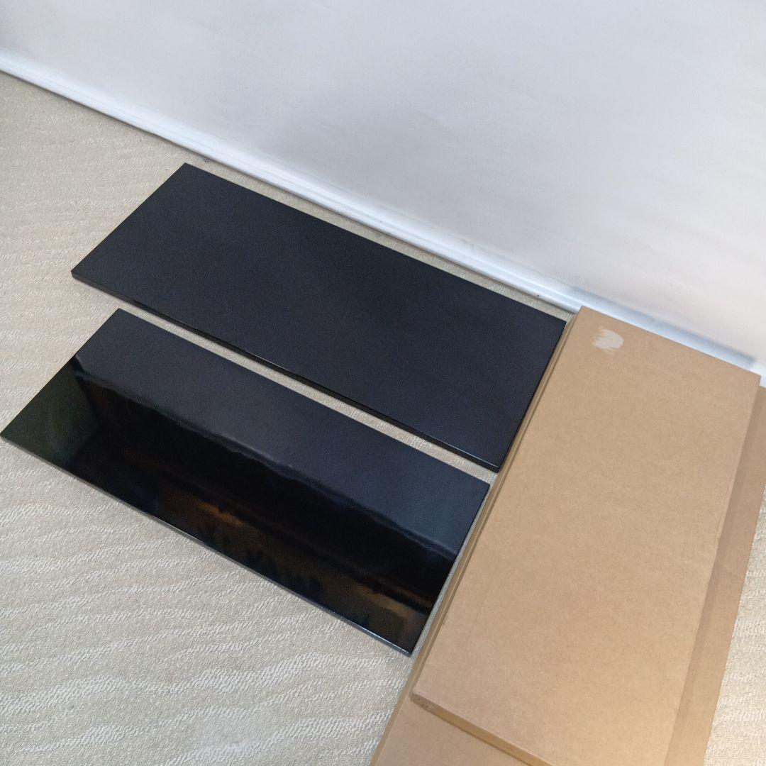 【大 小 2枚】茶道具 敷板 長板 黒真塗 炉用 風炉用 茶道 送料無料