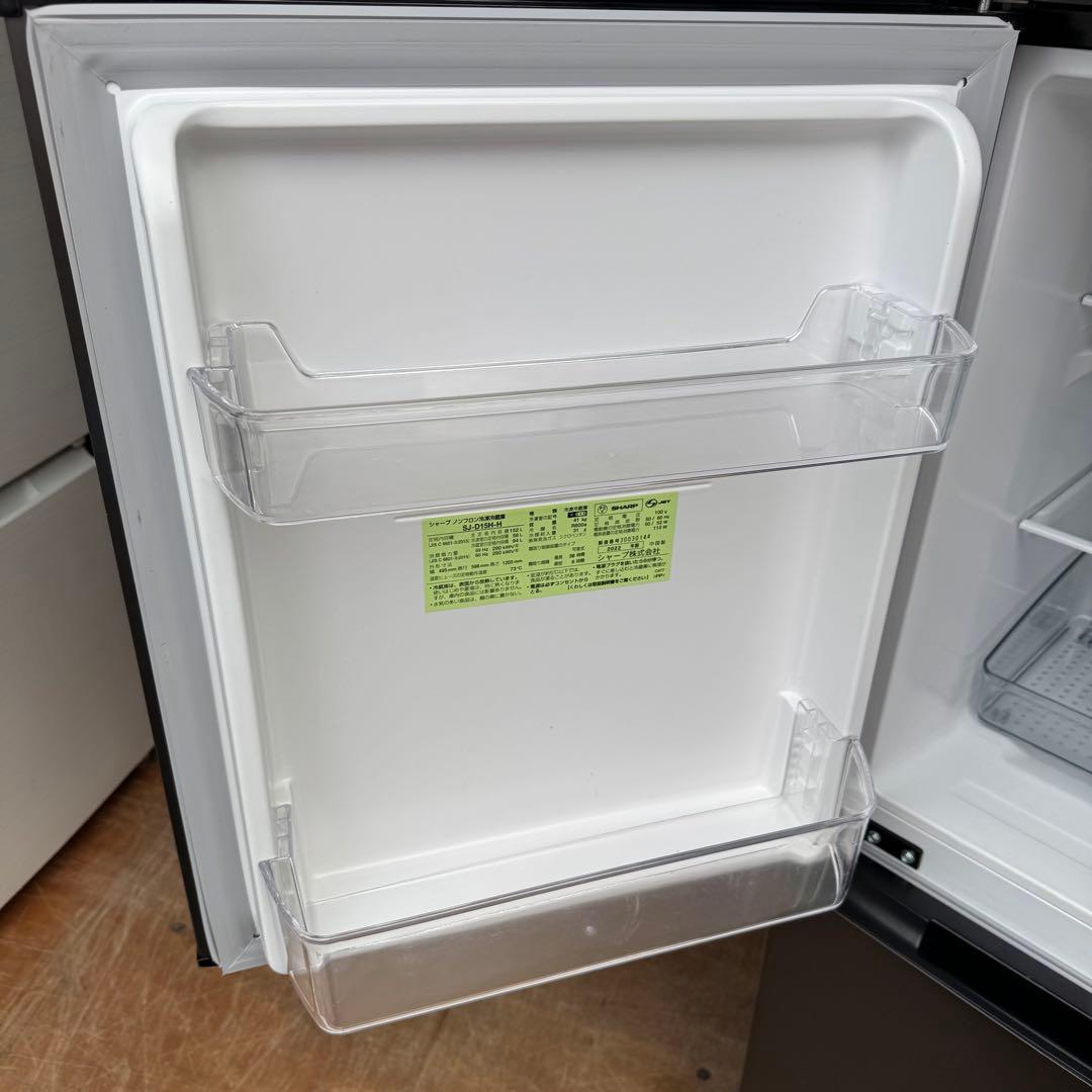 C7707★2022年製美品★シャープ 冷蔵庫 右.左開き 一人暮らしブラック系