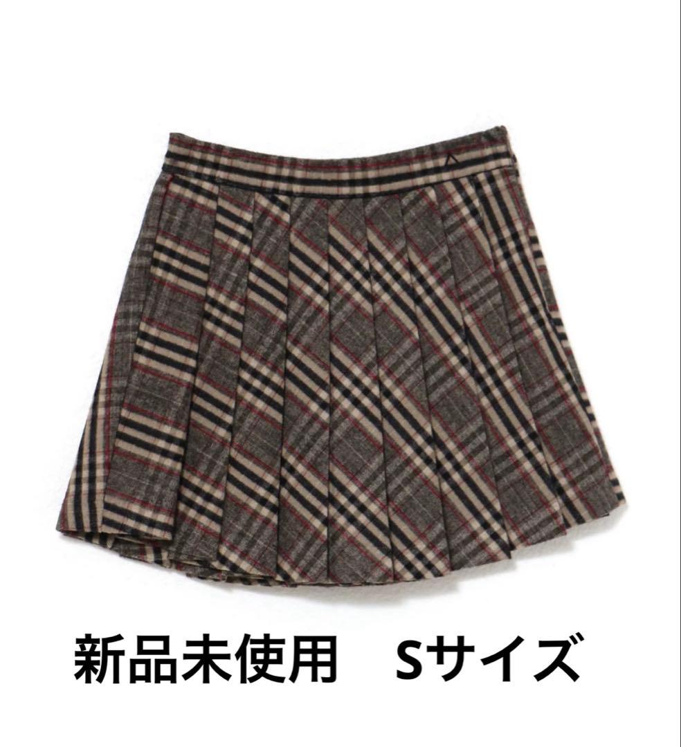 スカート andmary Monica check pleats mini skirt S