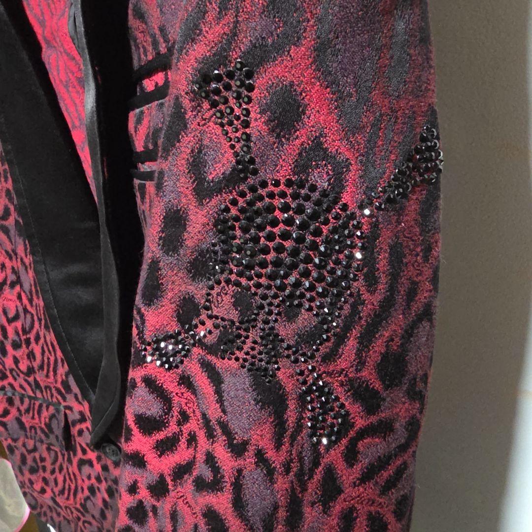 ロエン　Roen レッドレオパード　スワロスカル　テーラードジャケット　サンプル