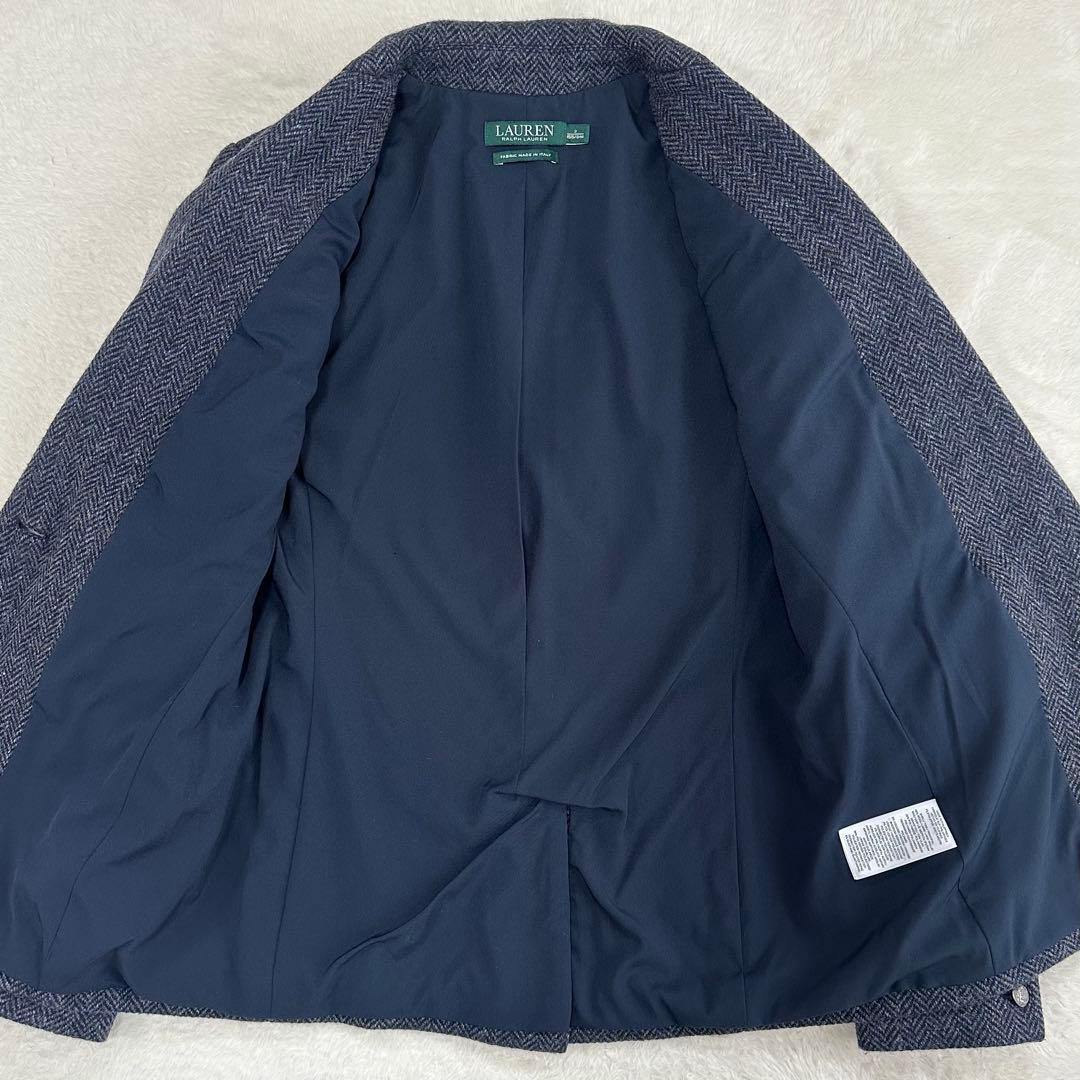 美品✨ローレンラルフローレン　テーラードジャケット　ヘリンボーン　銀ボタン　2