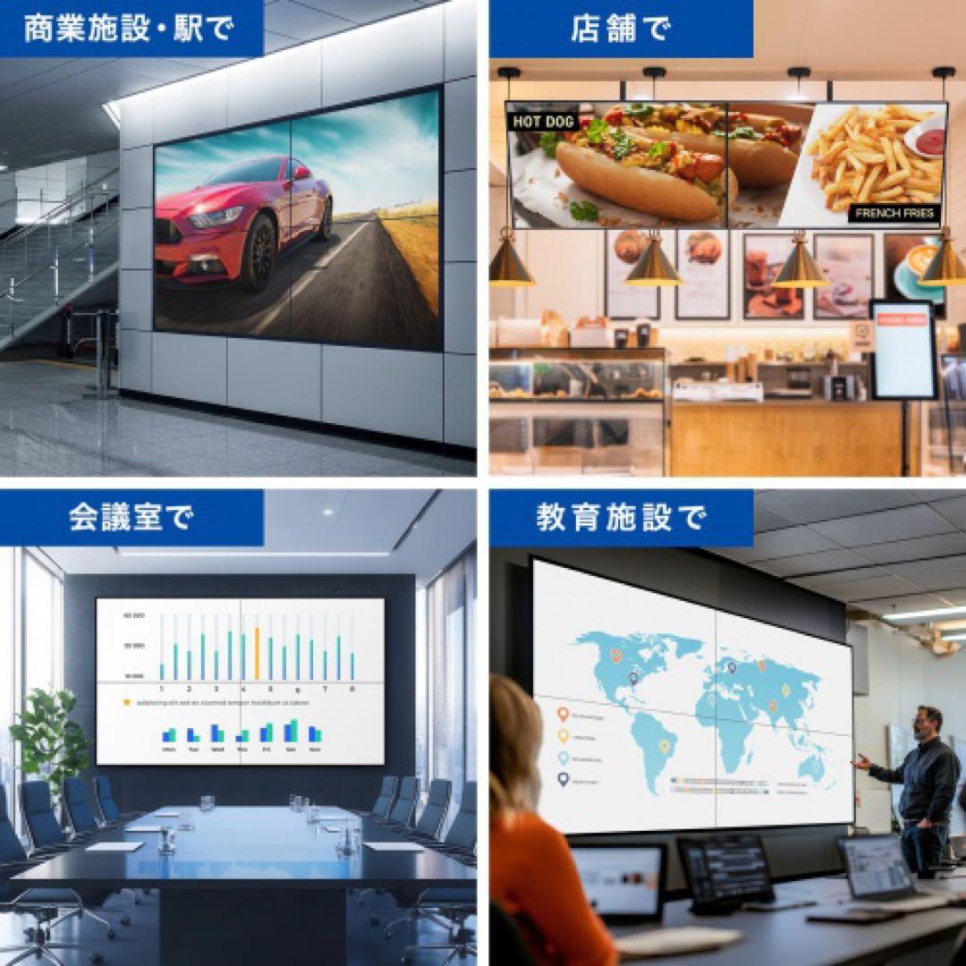 サンワサプライ 4画面ビデオウォールコントローラ4K対応VGA-PHD4VWC