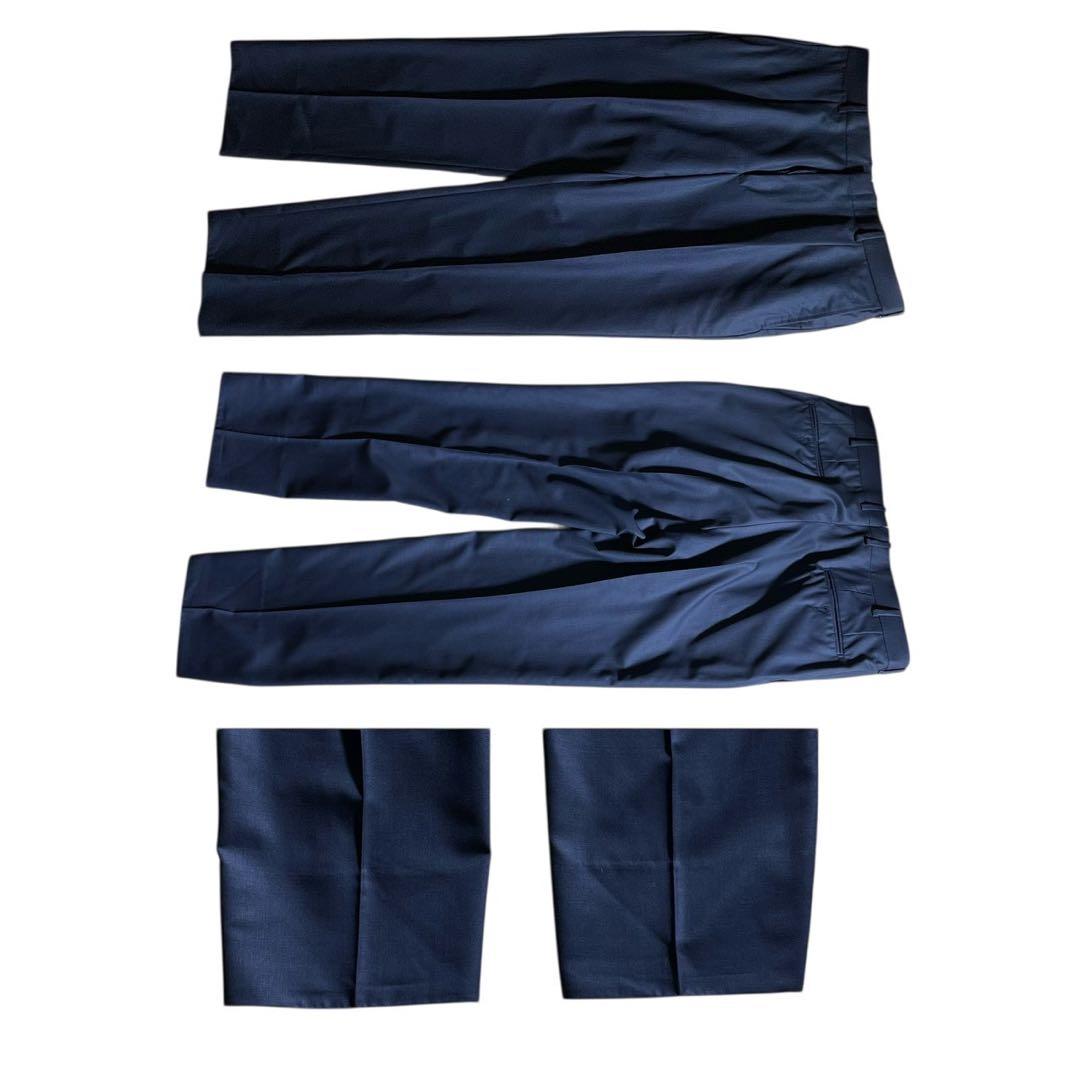 極美品 ゼニア トロフェオ600 シルク混 スーツ 52 XL 紺 大丸京都店