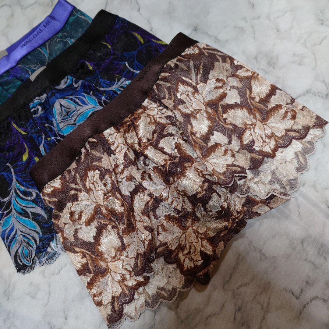 コレクション限定貴重なワコールレースボクサーパンツ 3枚セット新品未使用M