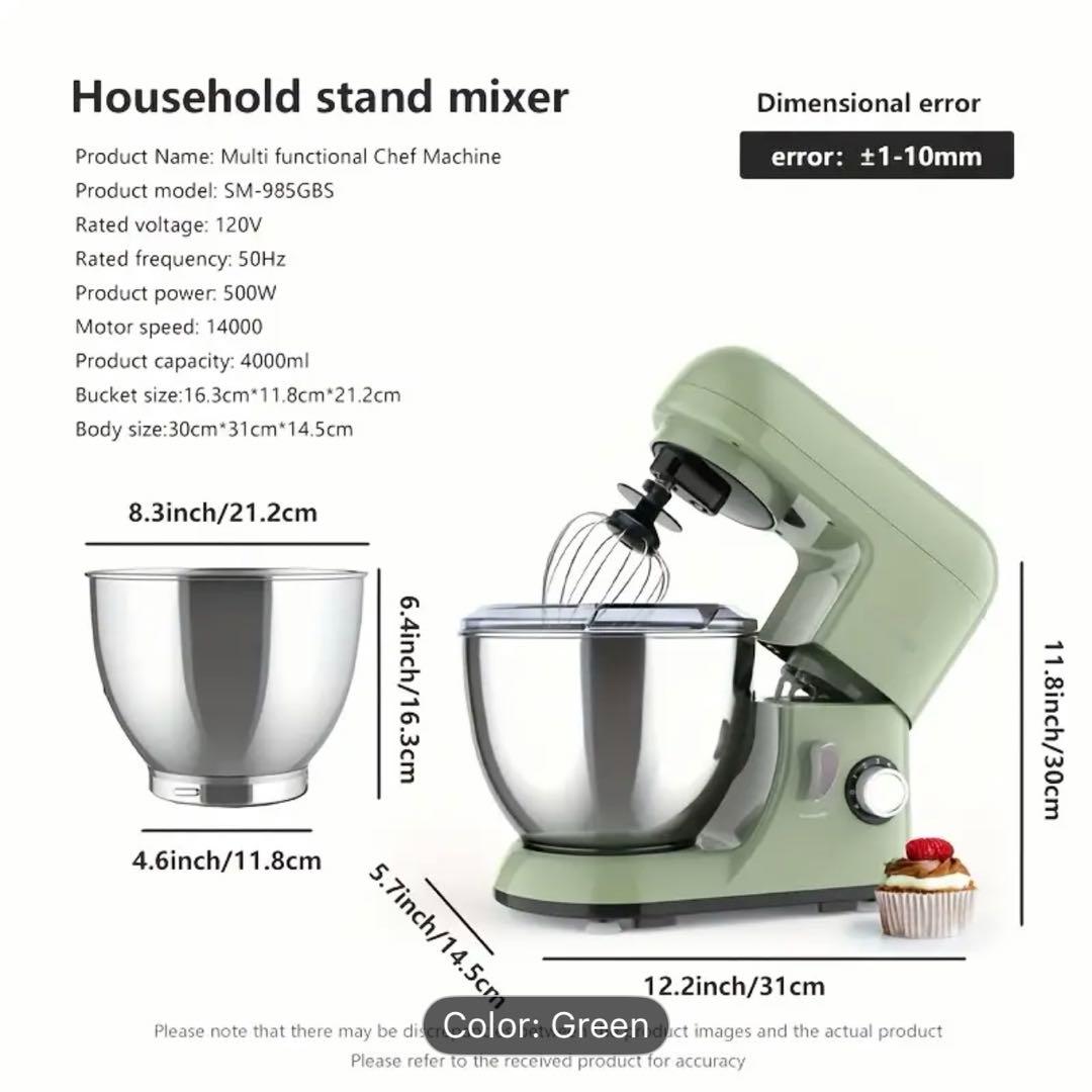 全自動多機能キッチン電気スタンドミキサー、自動生地ミキサー、家庭用泡立て器