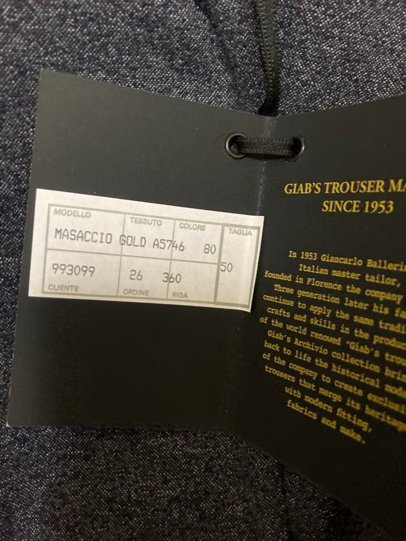 パンツ Masaccio GOLD&ZANONE CHIOTO