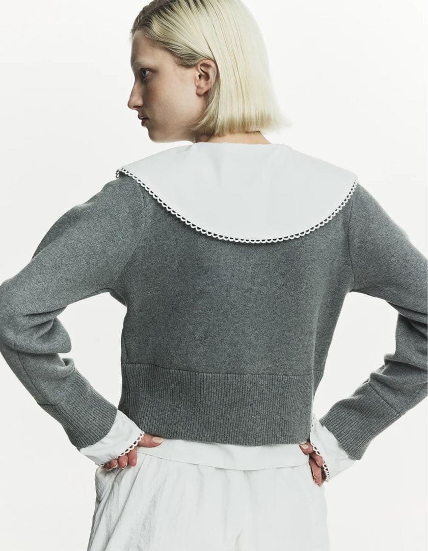 【美品】bibiy. PATTY PILGRIM TOP GRAY グレー