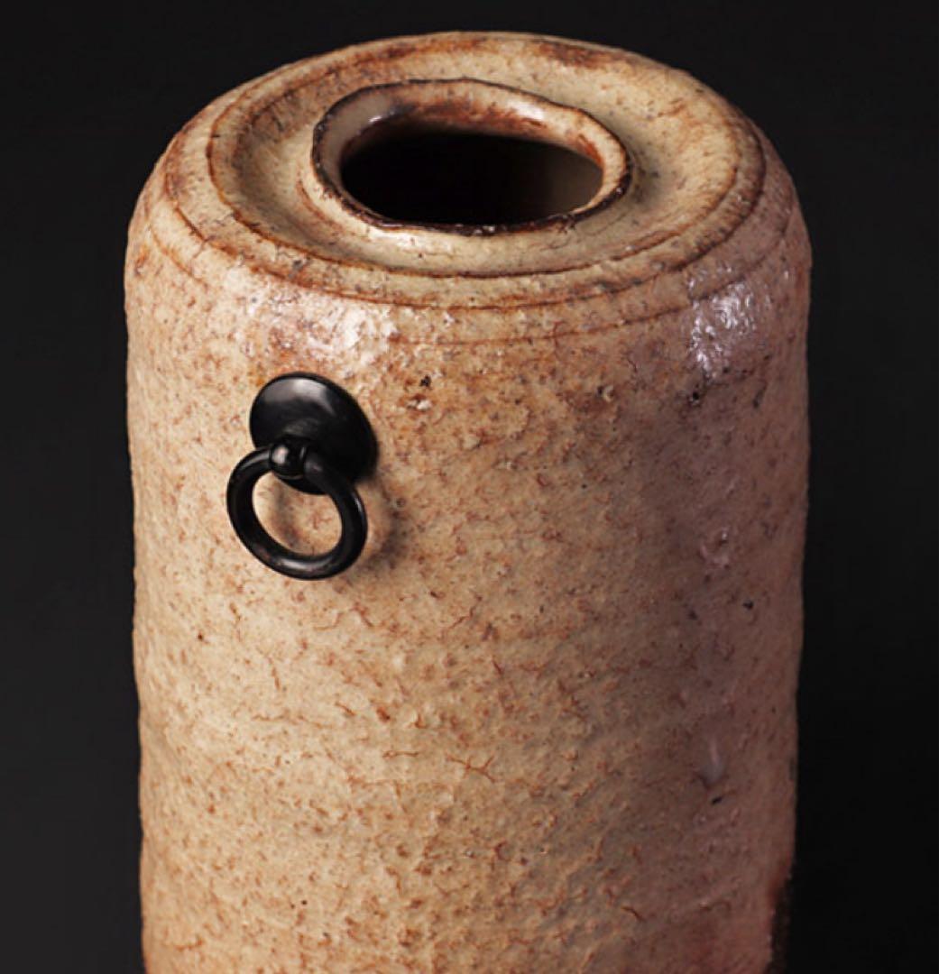 萩焼　十二代田原陶兵衛造 旅枕掛　花入 茶道具 保証品